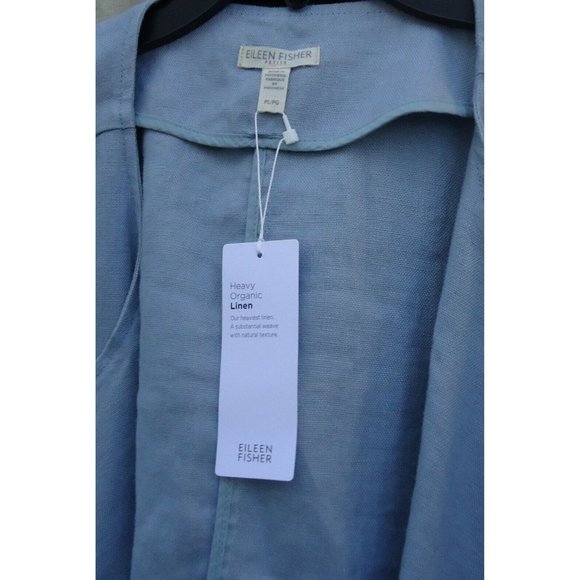 New Eileen Fisher Heavy Org Linen Light Blue PL $278 - Picture 3 of 12